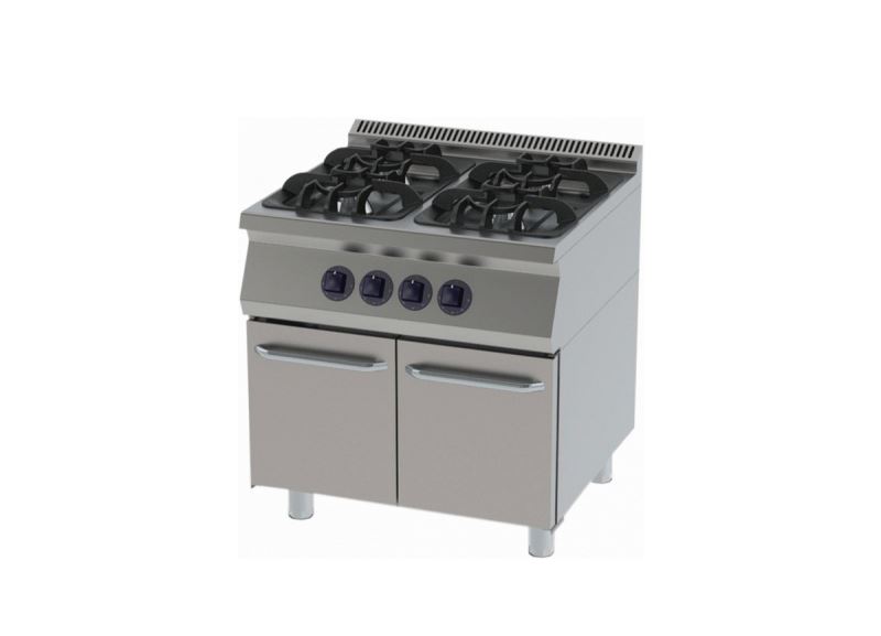 COOKER WITH CUPBOARD WITH GAS