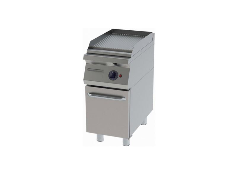 GRILL RIBBED WITH CUPBOARD WITH GAS